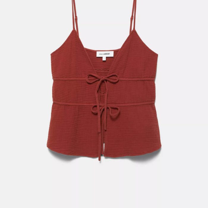 Crepe strappy top